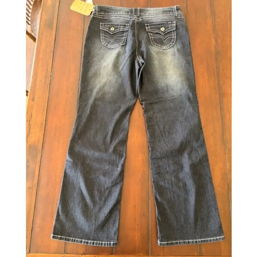 Angels Women's Size 18 Western Style Bootcut Denim‎ Blue Jeans NWT